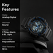 Analog-Digital Watch for Men with Black Polyurethane Strap and Round Dial for Casual & Formal Wear