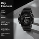 Digital Watch for Men with Black Polyurethane Strap and Round Dial for Casual & Formal Wear