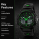 Analog-Digital Watch for Men with Black Silicone Strap and Round Dial for Casual & Formal Wear