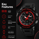 Analog-Digital Watch for Men with Black Polyurethane Strap and Round Dial for Casual & Formal Wear