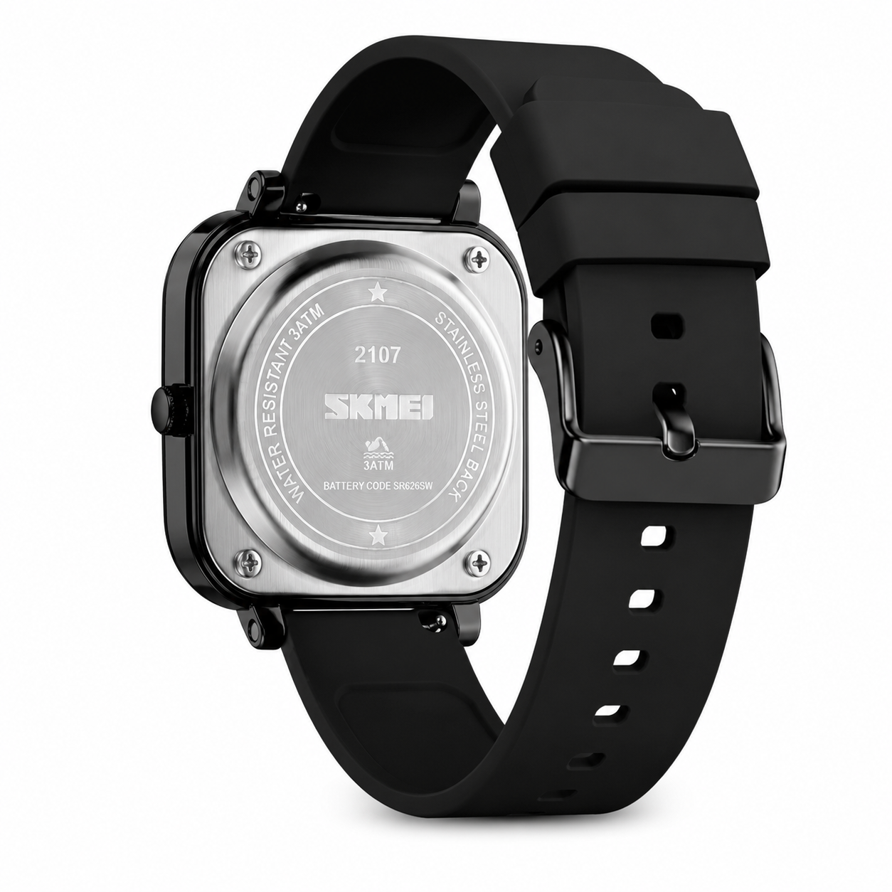 Futuristic Digital Analog Wrist Watch with Silicone Strap