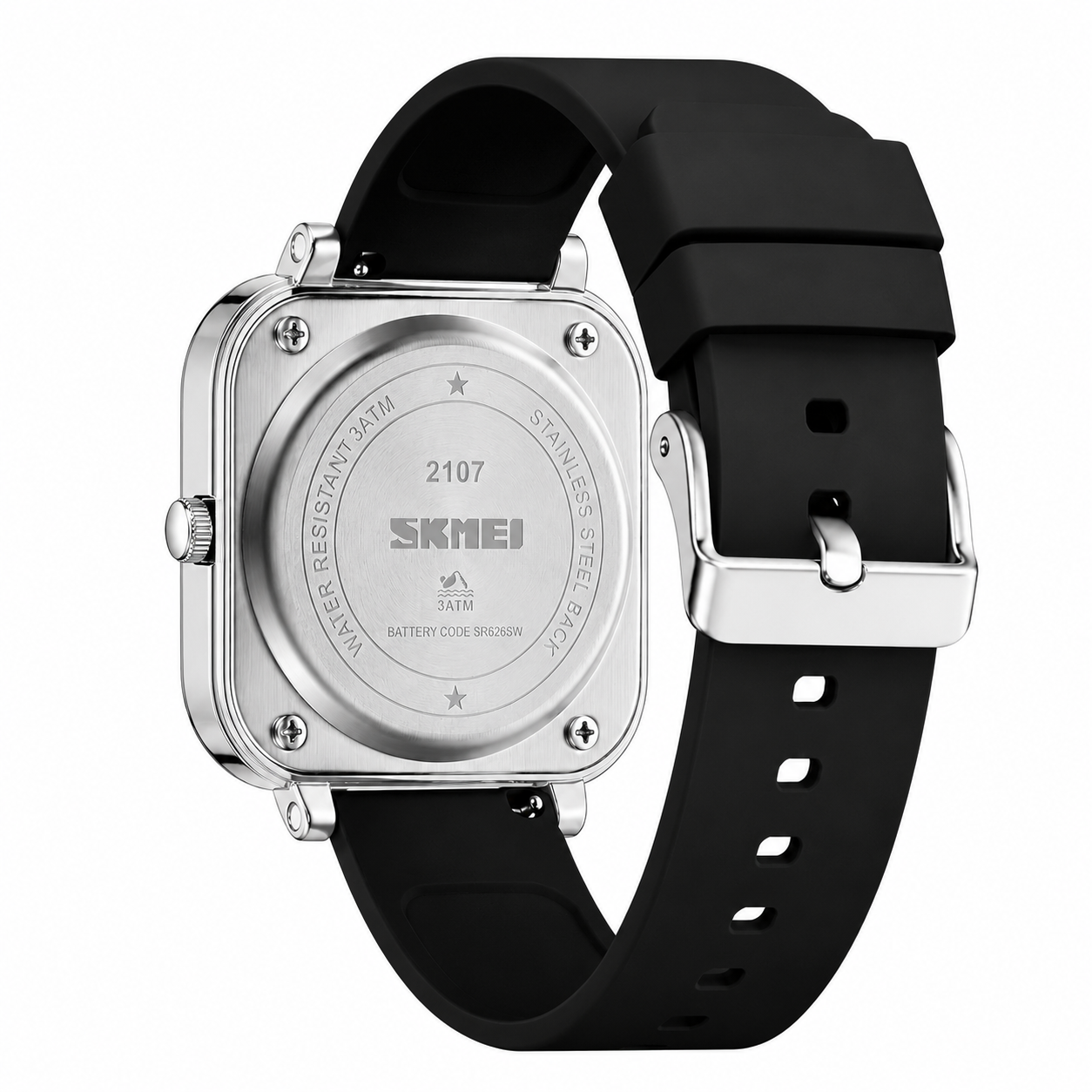 Futuristic Digital Analog Wrist Watch with Silicone Strap