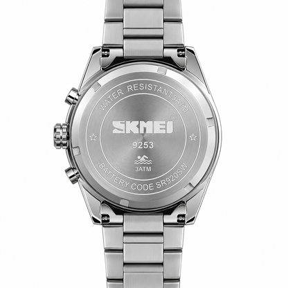 Sporty Analog Chronograph Wrist Watch with Flexible Strap For Men