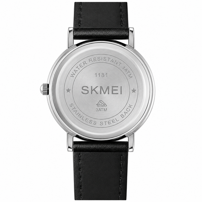 Minimal Analog Leather Strap Wrist Watch For Men