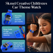 Digital Watch for Kids with Dark Blue Polyurethane Strap and Round Dial for Casual & Formal Wear