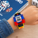 Digital Watch for Kids with Yellow Polyurethane Strap and Round Dial for Casual & Formal Wear