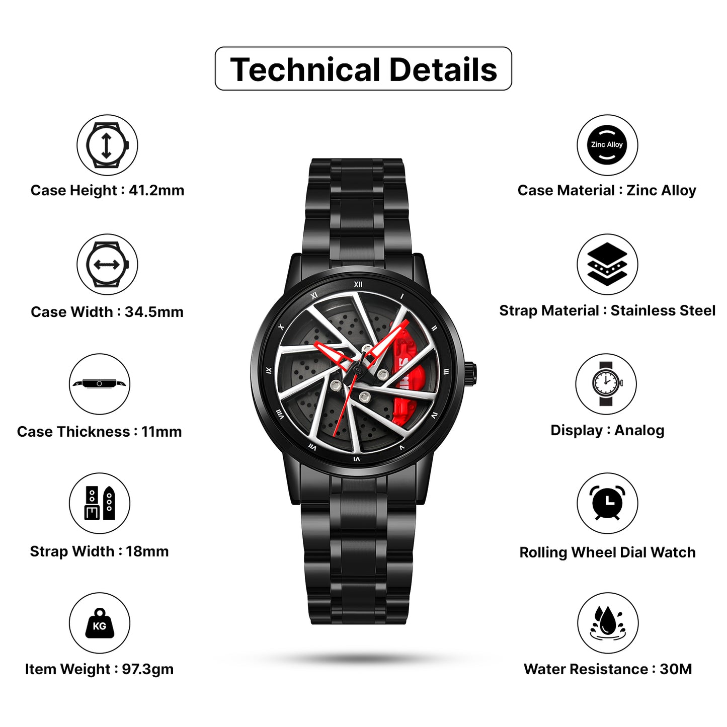 Skmei Quartz Analog Dial Stainless Steel Strap Watch for Women - 2191