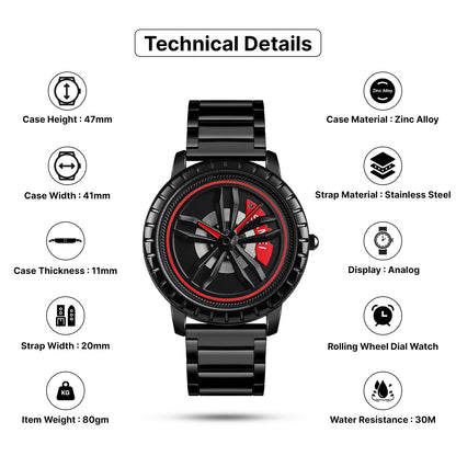 Skmei Quartz Analog Dial Stainless Steel Strap Watch for Men - 1634