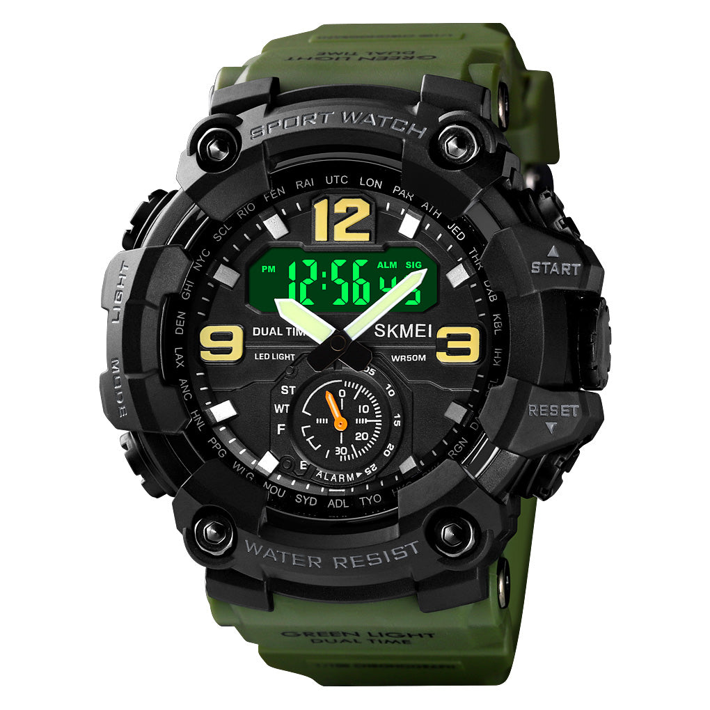 Sport Watch Digital Dial Resin Strap Men's Watch - 1637