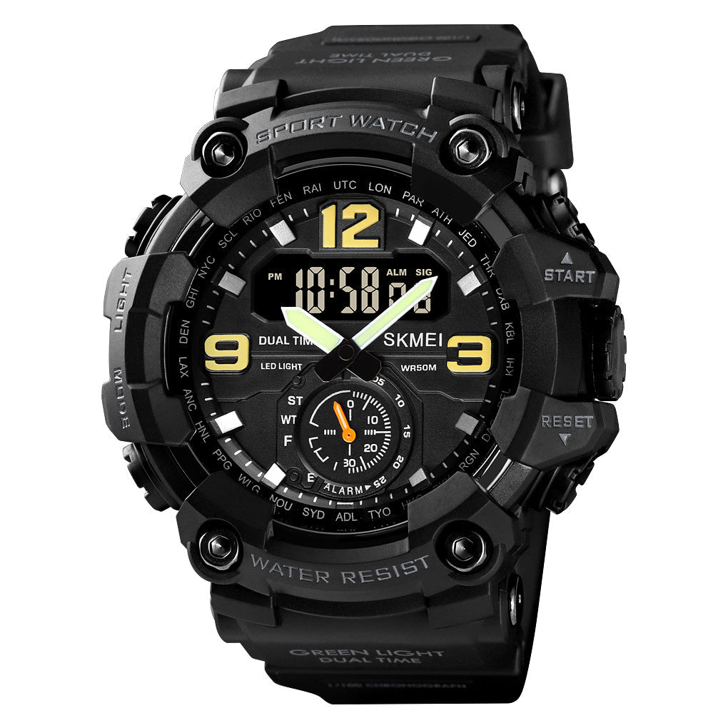 Sport Watch Digital Dial Resin Strap Men's Watch - 1637