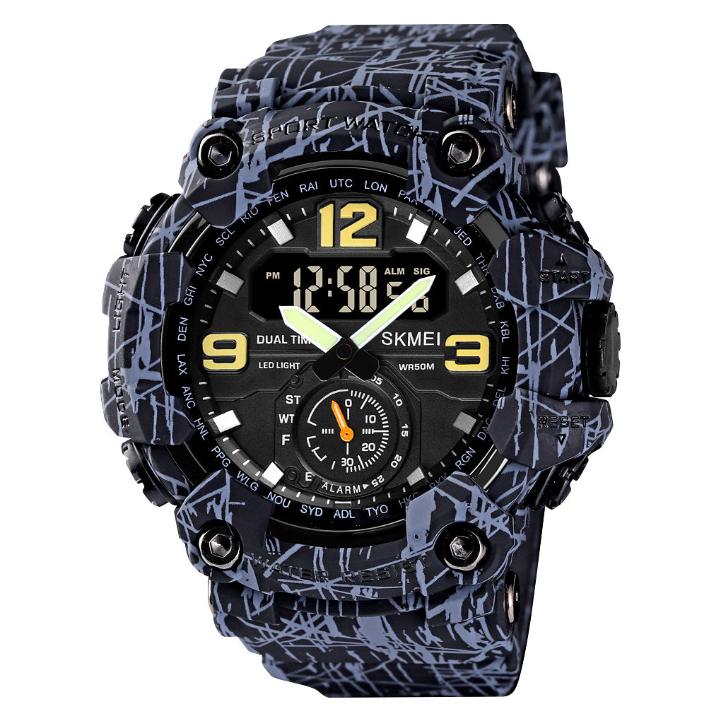 Sport Watch Digital Dial Resin Strap Men's Watch - 1637