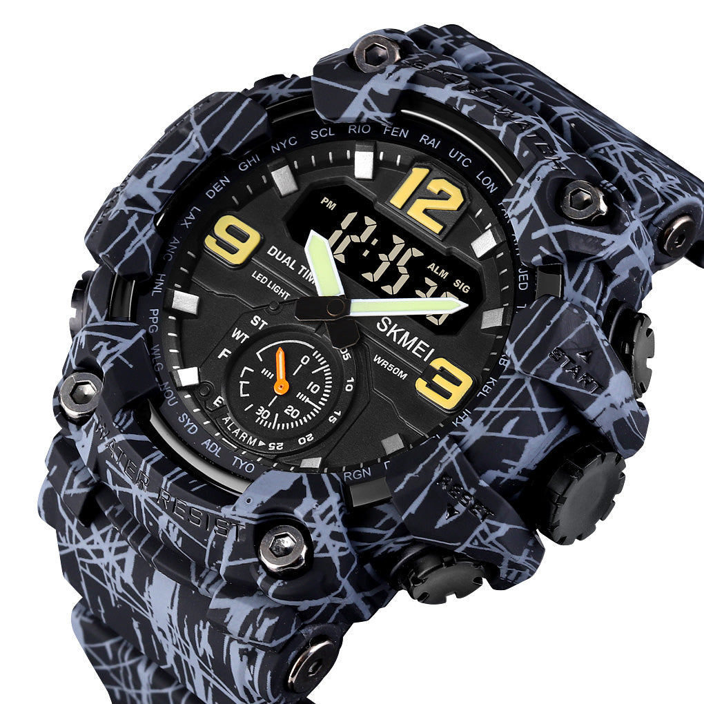 Sport Watch Digital Dial Resin Strap Men's Watch - 1637