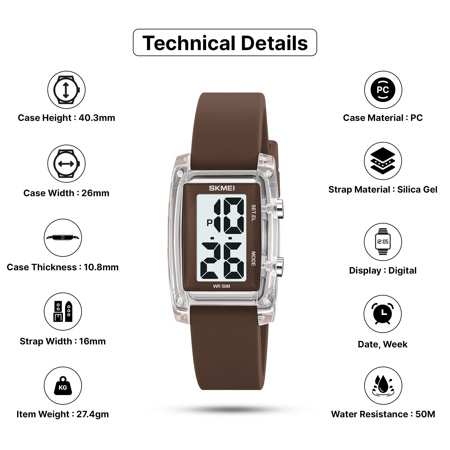 Smart Watch Skmei Kids Watch Manual Skmei Digital Dial Silica Gel
