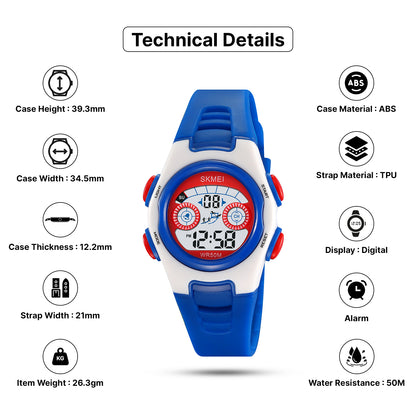 Skmei Digital Dial TPU Strap Watch for Kids - 2309