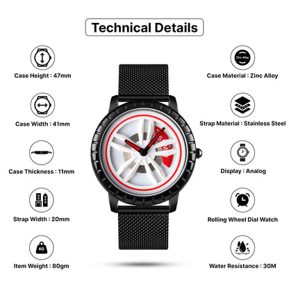 Skmei Quartz Analog Dial Stainless Steel Strap Watch for Men - 1634