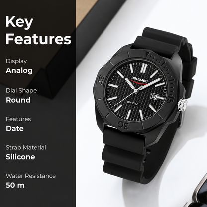 Classic Analog Date Display Wrist Watch for men