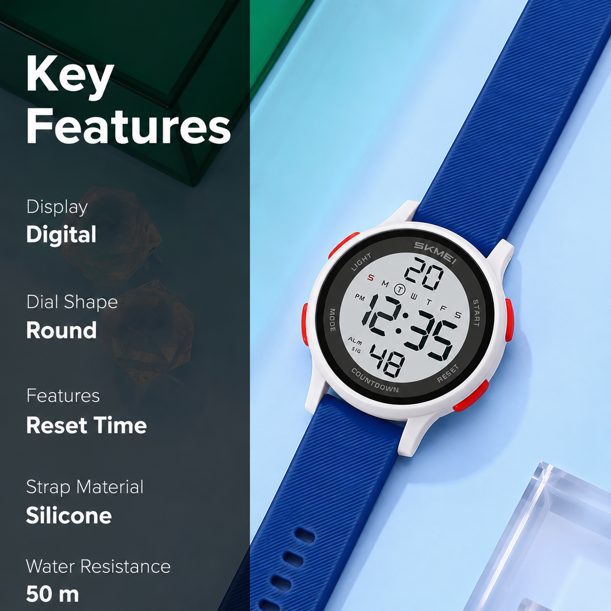 Wrist Watch for Men & Women with Classic Durable Strap and Round Dial for Casual & Formal Wear