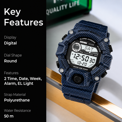 Digital Sports Watch with Rugged Design and Multi Function Display for kids