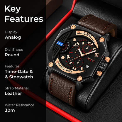 Multi Dial Analog Wrist Watch for men