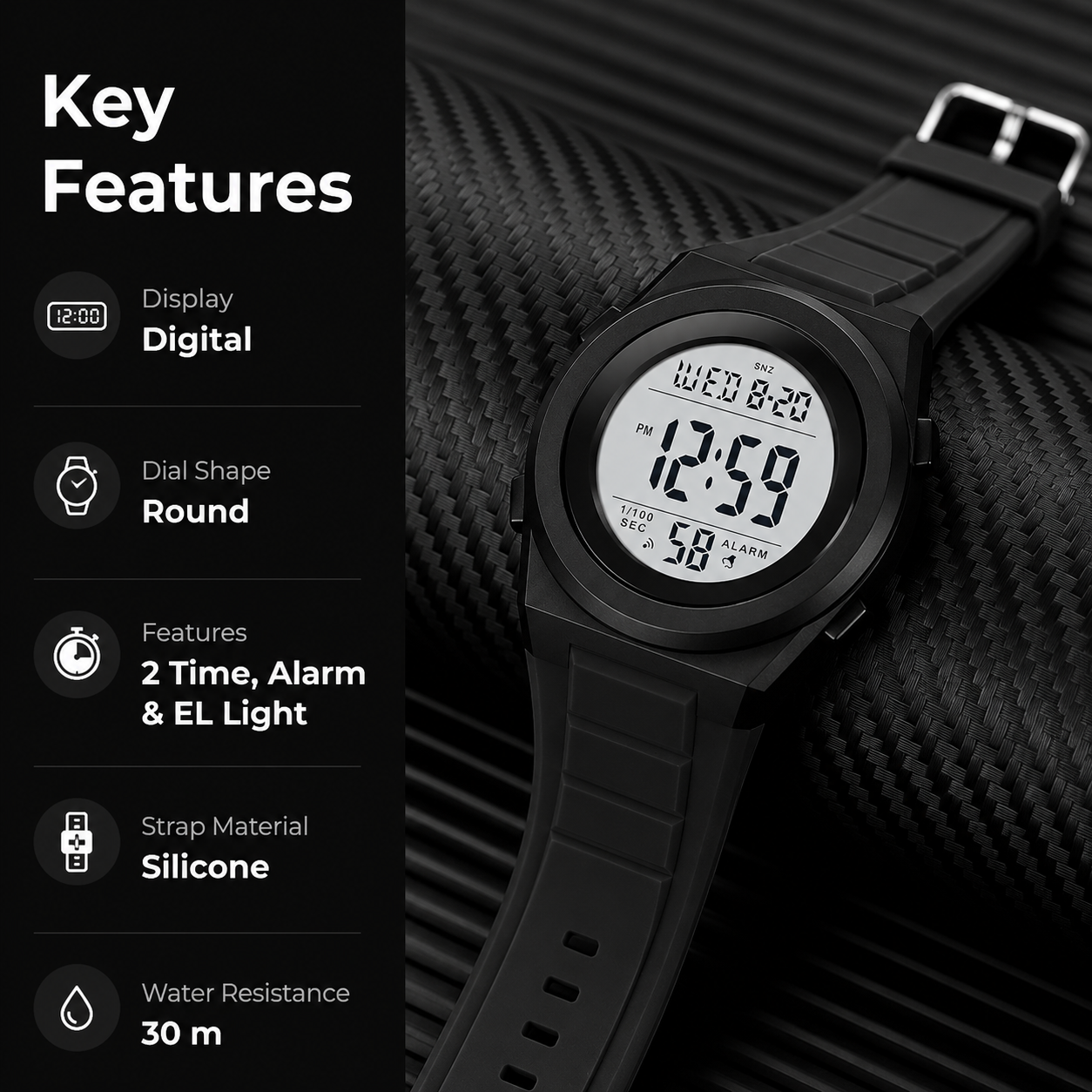 Premium Digital Sports Wrist Watch for Men