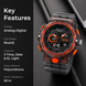 Analog-Digital Watch for Men with Gray Transparent Silicone Strap and Round Dial for Casual & Formal Wear