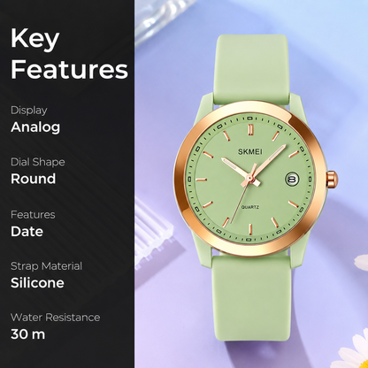 Elegant Analog Wrist Watch with Date Display for women