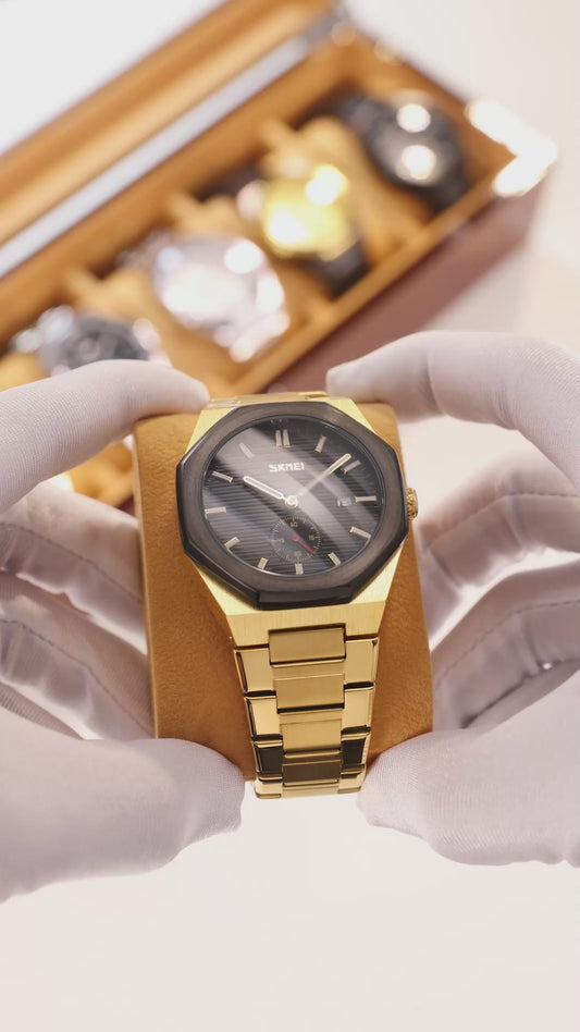 Skmei Quartz Analog Dial Stainless Steel Strap Watch for Men - 9262